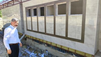 GEDİZ ILICA TERMAL TATİL KÖYÜNDE BANYOLAR İNŞAATINDA SONA YAKLAŞILDI