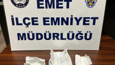 EMET’TE UYUŞTURUCUYLA YAKALANAN ZANLI TUTUKLANDI