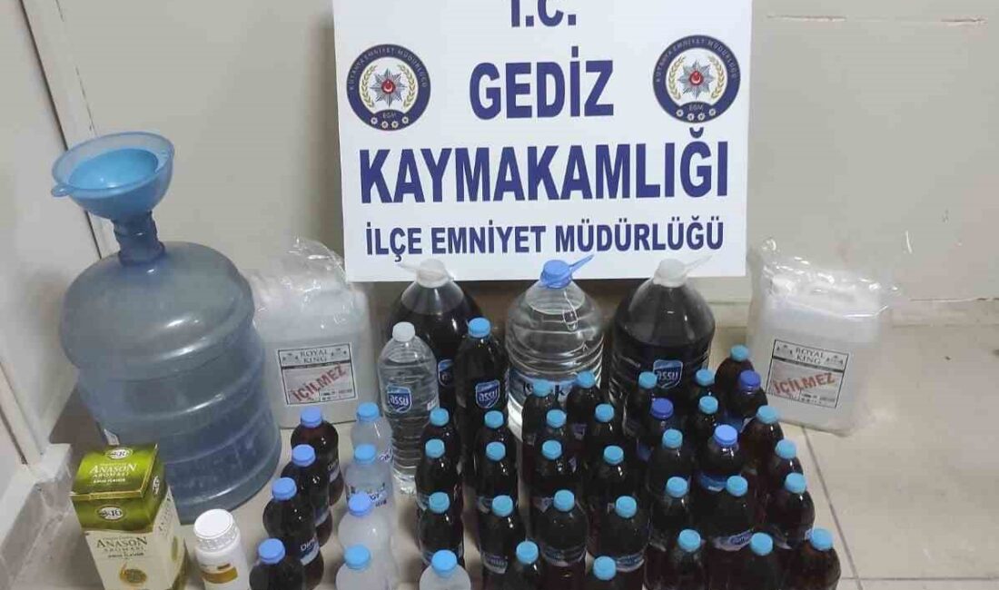 GEDİZ’DE SAHTE ALKOL SATIŞI