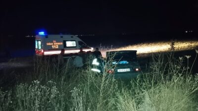 OTOMOBİL ŞARAMPOLE DEVRİLDİ: 1 YARALI