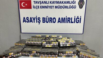 TAVŞANLI’DA KARGO KOLİSİNDEN 11 BİN 400 ADET KAÇAK SİGARA ÇIKTI