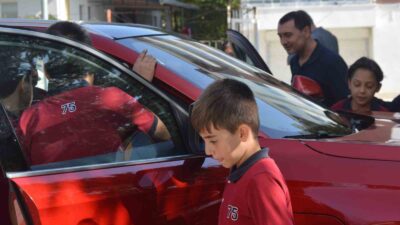 TAVŞANLI'DA ÖĞRENCİLER YERLİ OTOMOBİL TOGG'U İNCELEDİ