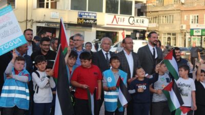 KÜTAHYA’NIN TAVŞANLI İLÇESİNDE, TÜGVA TAVŞANLI TEMSİLCİLİĞİ TARAFINDAN İSRAİL’İN FİLİSTİN’E YÖNELİK