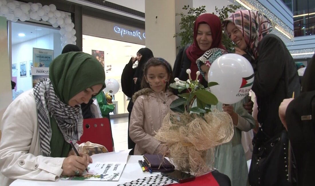 KÜTAHYALI EĞİTİMCİ YAZAR MELTEM KOYUNCU, GELİRİNİ FİLİSTİNLİLERE BAĞIŞLAMAK ÜZERE STANT