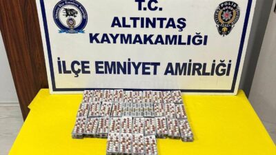 ALTINTAŞ’TA ÇANTASINDA BİN 890 ADET UYUŞTURUCU HAP ELE GEÇİRİLEN ŞÜPHELİ