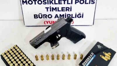 KÜTAHYA’DA YUNUS TİMLERİ RUHSATSIZ TABANCA ELE GEÇİRDİ