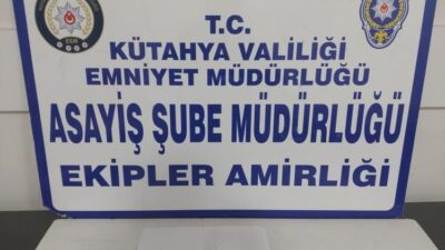 KÜTAHYA’DA 1 KİŞİNİN ÜZERİNDE UYUŞTURUCU ELE GEÇİRİLDİ