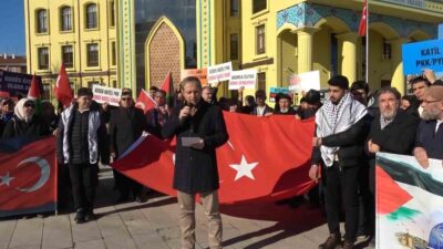 KÜTAHYA’DA PKK TERÖR ÖRGÜTÜ, İSRAİL VE ABD PROTESTO EDİLDİ