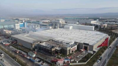 YANGINDA ZARAR GÖREN PORSELEN FABRİKASI İÇİN 'GEÇMİŞ OLSUN' MESAJI