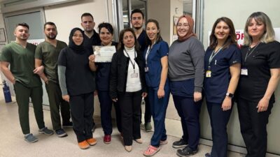 KÜTAHYA EVLİYA ÇELEBİ HASTANESİ NÖROLOJİ YOĞUN BAKIM ÜNİTESİNE TEŞEKKÜR BELGESİ