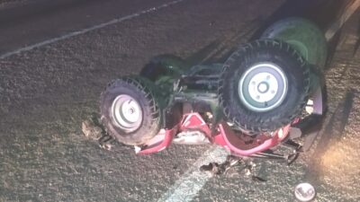 EMET’TE OTOMOBİL ATV’YE ÇARPTI: 1 AĞIR YARALI