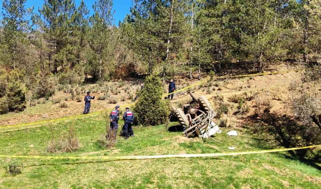 EMET'TE DEVRİLEN TRAKTÖRÜN ALTINDA