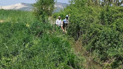 HİSARCIK HAMAMKÖY’DE İMECE USULÜ SULAMA KANALI TEMİZLİĞİ