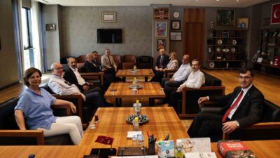 BAŞKAN KAHVECİ, ÜNLÜCA, KURT VE ATAÇ'I AĞIRLADI