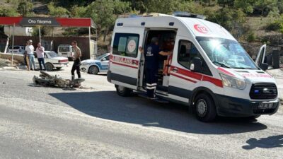 EMET'TE OTOMOBİLE ÇARPAN MOTOSİKLET SÜRÜCÜSÜ YARALANDI