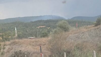 KÜTAHYA'DA ORMANLIK ALANA YILDIRIM DÜŞMESİ SONUCU ÇIKAN YANGIN, ORMAN İŞLETME
