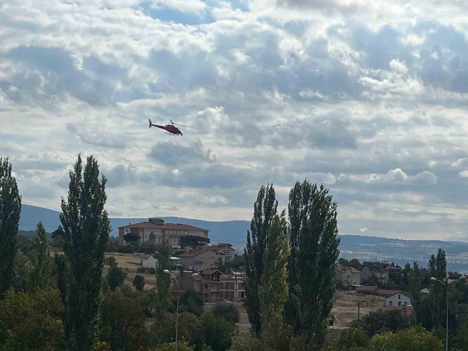 Domaniç’te “inmeyen helikopter” vatandaşları heyecanlandırdı