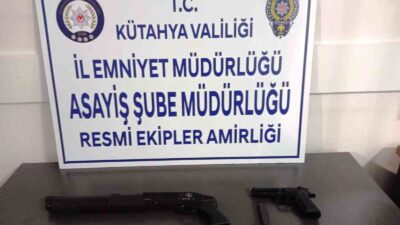 KÜTAHYA’DA EŞİNİ TEHDİT EDEN ŞAHISTAN POMPALI TÜFEK VE KURUSIKI TABANCA