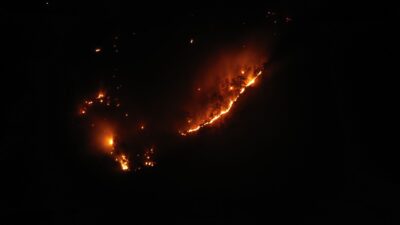 ENGEBELİ ARAZİ NEDENİYLE MÜDAHALE GÜÇLÜKLE YAPILIYOR Kütahya’nın Tavşanlı ilçesine bağlı