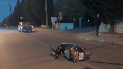 KÜTAHYA'NIN TAVŞANLI İLÇESİNDE MOTOSİKLET İL OTOMOBİLİN ÇARPIŞMASI SONUCU MEYDANA GELEN