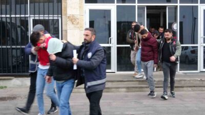 KÜTAHYA'DA 13 ŞÜPHELİ ADLİYEYE SEVK EDİLDİ