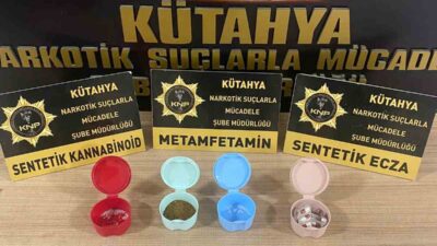 KÜTAHYA'DA NARKOTİK SUÇLARLA MÜCADELE ŞUBE MÜDÜRLÜĞÜ EKİPLERİ TARAFINDAN GERÇEKLEŞTİRİLEN OPERASYONLARDA