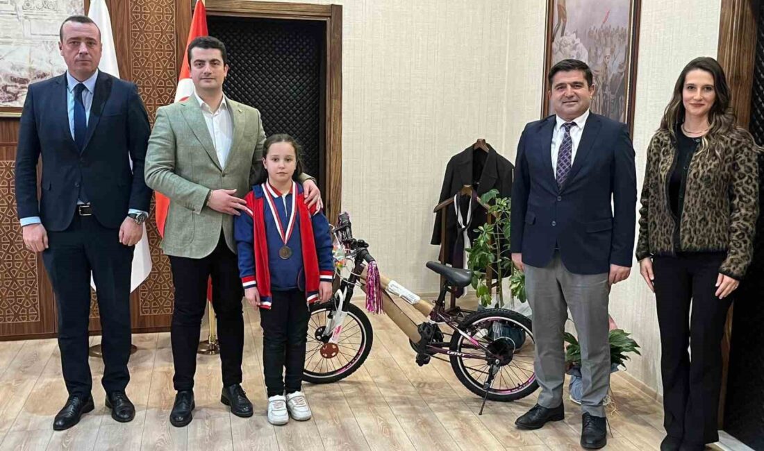 ALTINTAŞ KAYMAKAMI GÜDEK, RESİM YARIŞMASINDA TÜRKİYE BİRİNCİSİ ÖĞRENCİYİ KABUL ETTİ