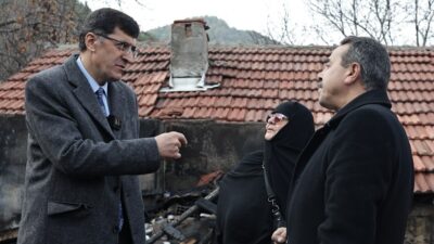 BAŞKAN KAHVECİ’DEN YANGIN MAĞDURU VATANDAŞA DESTEK SÖZÜ