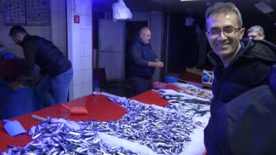KÜTAHYA'NIN TAVŞANLI İLÇESİNDE BALIK PAZARI, DENİZ MAHSULLERİ TUTKUNLARINI HER SABAH