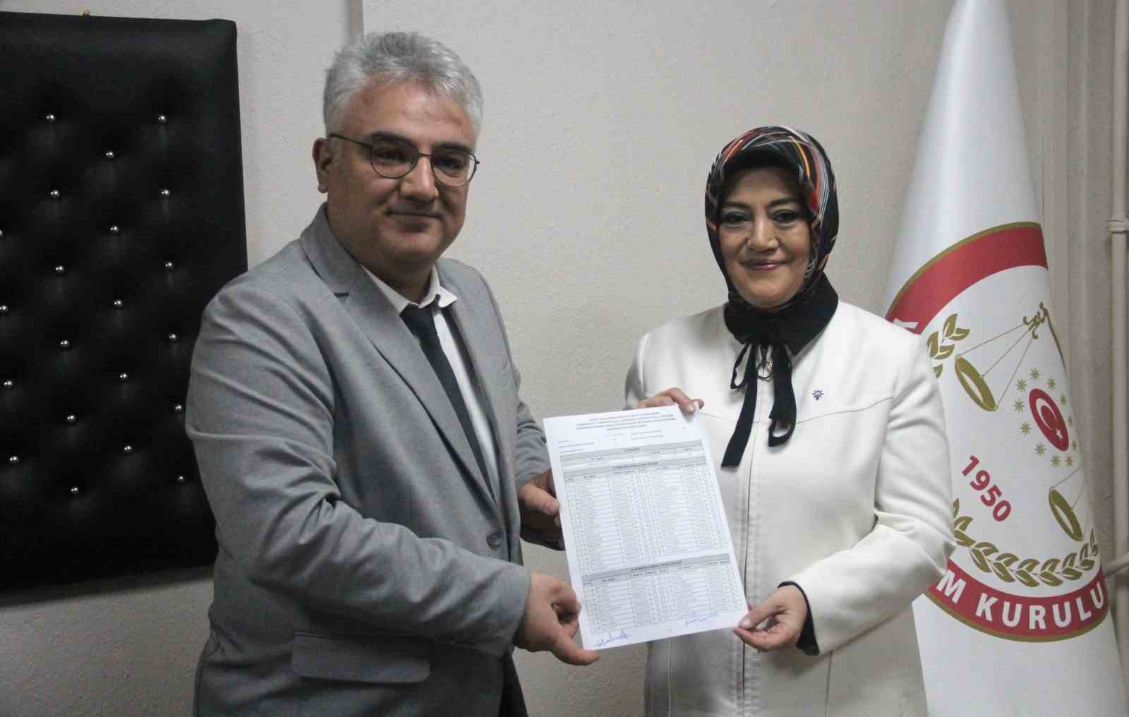 AK PARTİ KÜTAHYA İL BAŞKANI CEYDA ÇETİN ERENLER MAZBATASINI ALDI