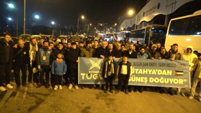 GALATA KÖPRÜSÜ’NDEKİ FİLİSTİN BULUŞMASI İÇİN KÜTAHYA’DAN 600 KİŞİ YOLA ÇIKTI