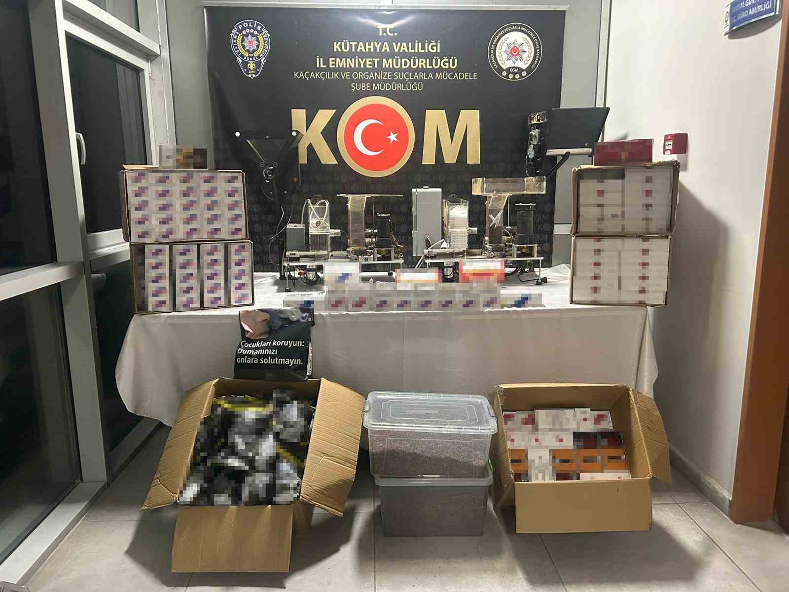 KÜTAHYA'DA KAÇAK TÜTÜN OPERASYONU