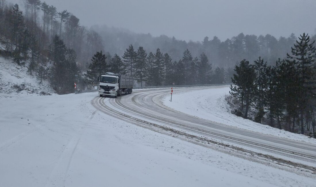 Mustafa YİĞİT/DOMANİÇ(Kütahya), – KÜTAHYA’nın Domaniç ilçesinde etkili olan kar yağışı,