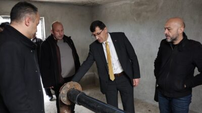 Kütahya Belediye Başkanı Eyüp Kahveci, Geven Mahallesi’nde bulunan sıcak su