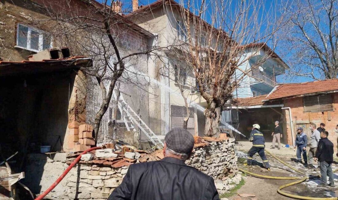 Kütahya’nın Domaniç ilçesine bağlı Küçükköy’de çıkan yangın, itfaiye ekiplerinin müdahalesiyle