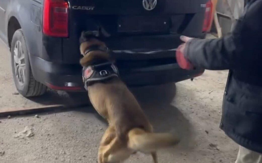 Oğuzhan KILIÇ/ KÜTAHYA, – KÜTAHYA’da polisin durdurduğu hafif ticari aracın