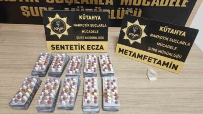 Kütahya’ya uyuşturucu getireceğinden şüphelenilen ve yapılan kontrollerde uyuşturucuyla yakalanan şahıs