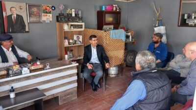 Kütahya Belediye Başkanı Eyüp Kahveci, Büyüksaka köyünde hemşehrileri, esnaflar ve