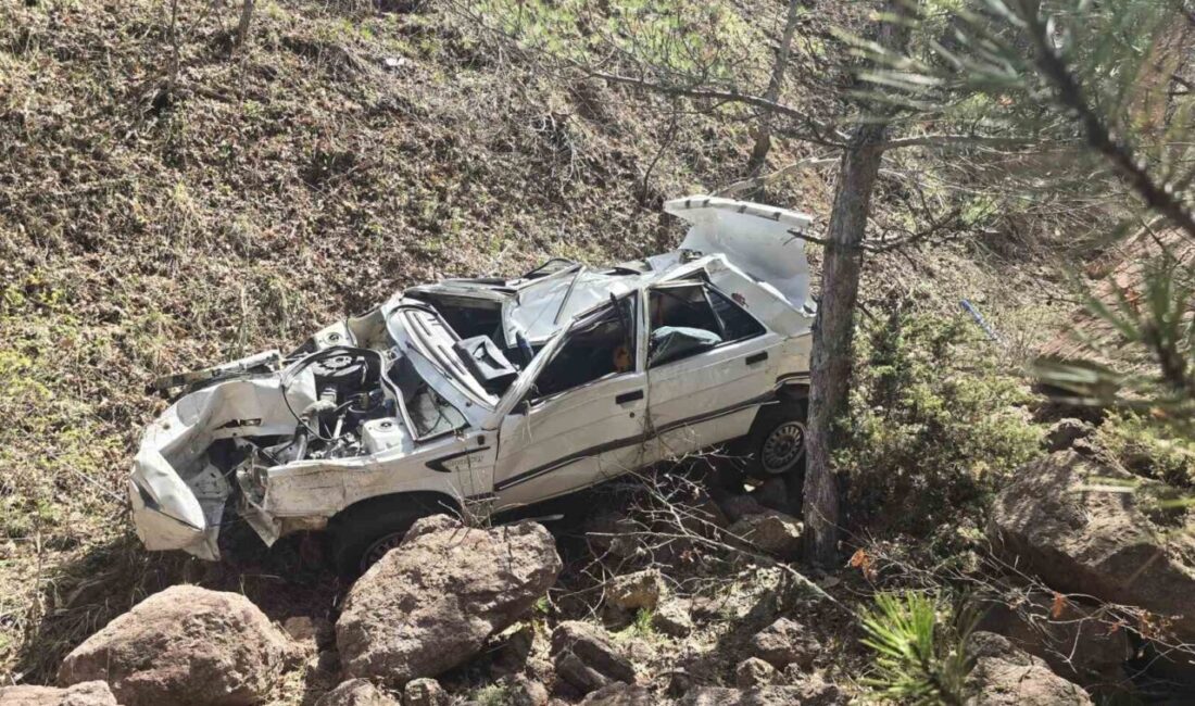 Kütahya’nın Hisarcık ilçesinde otomobilin şarampole yuvarlanması sonucunda 1 kişi yaralandı.