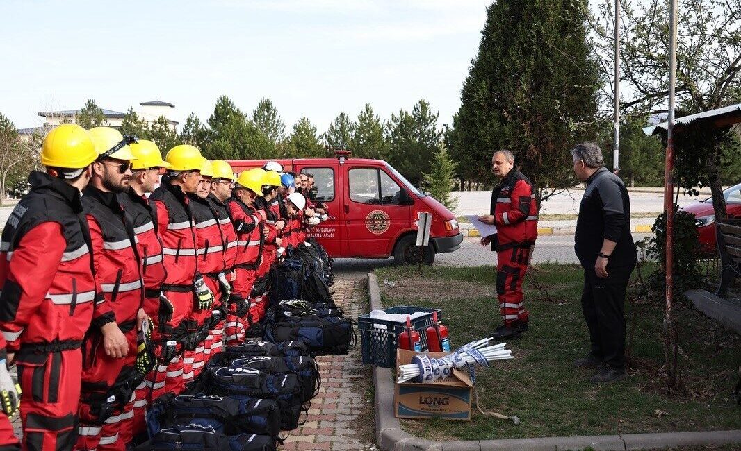 Kütahya Belediyesi Arama Kurtarma ekibi, muhtemel afetlere karşı hazırlıklı olmak