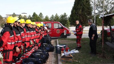 Kütahya Belediyesi Arama Kurtarma ekibi, muhtemel afetlere karşı hazırlıklı olmak