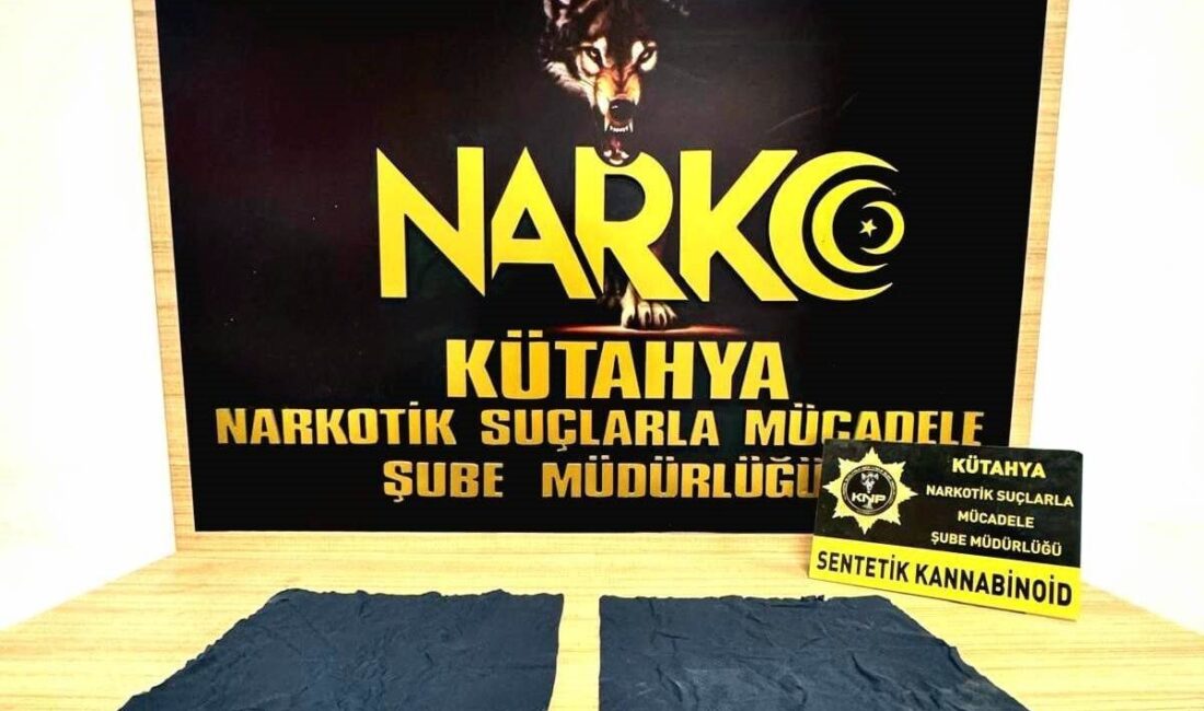 Kütahya’da Narkotik Suçlarla Mücadele Şube Müdürlüğü ekiplerince uygulama noktasında uyuşturucu