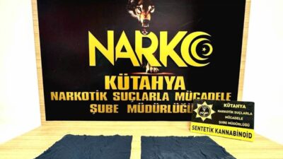 Kütahya’da Narkotik Suçlarla Mücadele Şube Müdürlüğü ekiplerince uygulama noktasında uyuşturucu