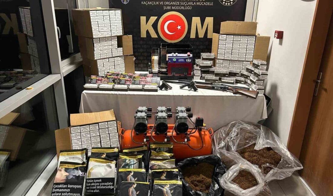 Kütahya’da KOM ekiplerince 3 evde yapılan aramada 81 bin 200