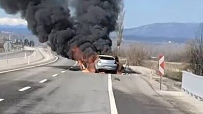 Kütahya’nın Çavdarhisar ilçesi ile kent merkezi arasında bulunan kara yolunun