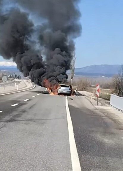 Kütahya’nın Çavdarhisar ilçesi ile kent merkezi arasında bulunan kara yolunun
