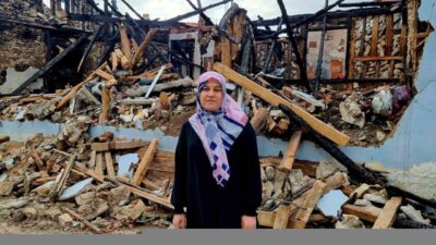 Kütahya’nın Domaniç ilçesine bağlı Çokköy’de çıkan yangın, bir ailenin bayram