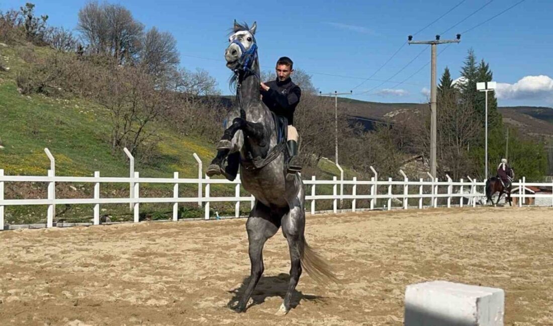 Kütahya’nın Tavşanlı ilçesinde hizmet veren at çiftliği, her yaştan vatandaşın