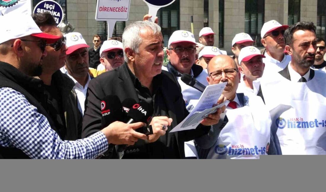 Hak-İş Konfederasyonu’na bağlı Hizmet-İş Sendikası Genel Başkan Vekili Halil Özdemir,