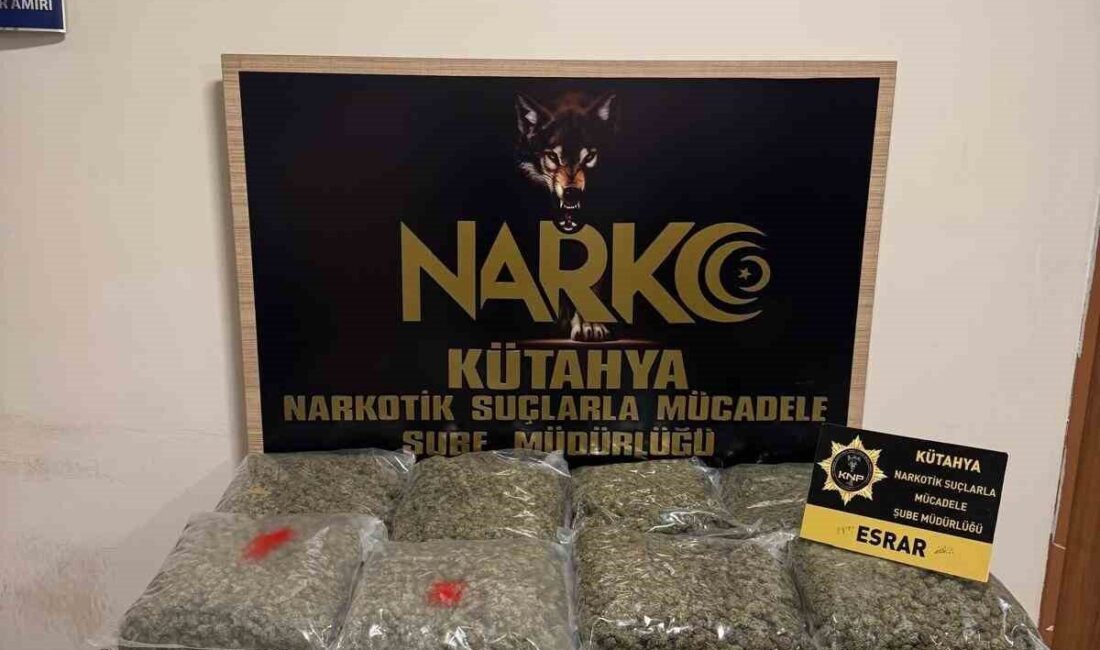 Kütahya İl Emniyet Müdürlüğü, uyuşturucu madde ticaretine yönelik yürüttükleri çalışmalar